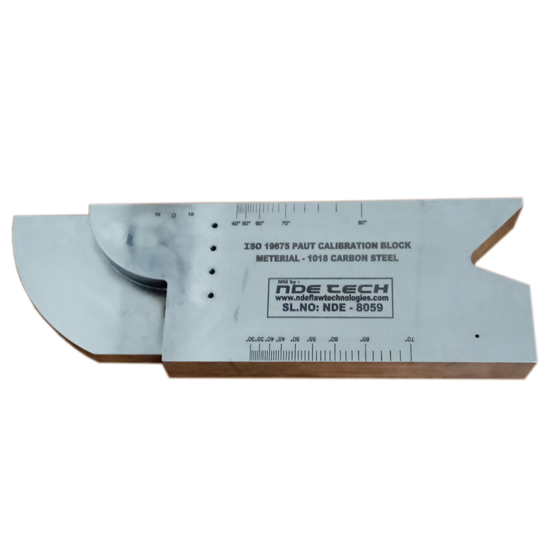 PAUT IIW ISO 19675 Calibration BlockPhased Array Calibration Block